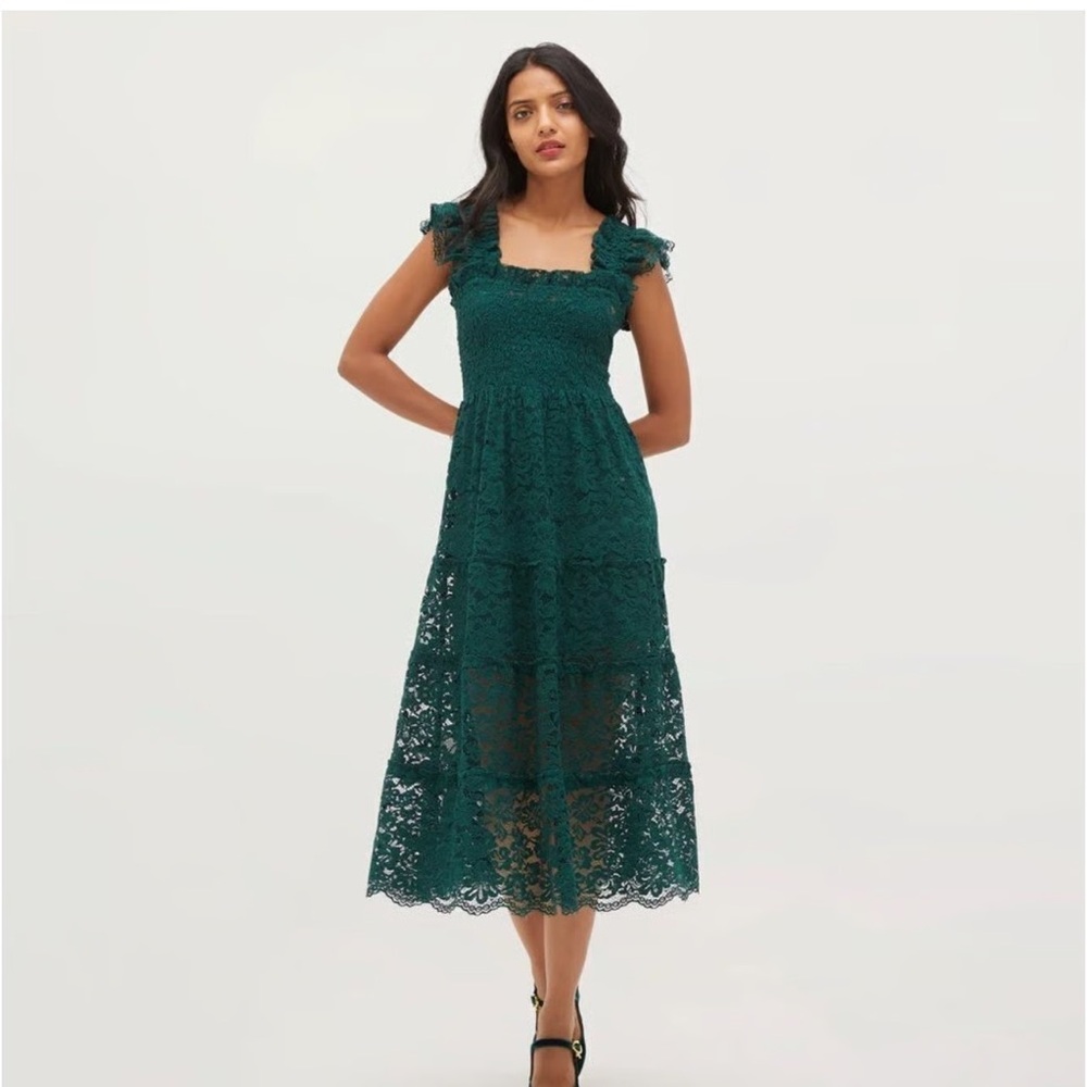 Hill House Green Botanical Lace Ellie M